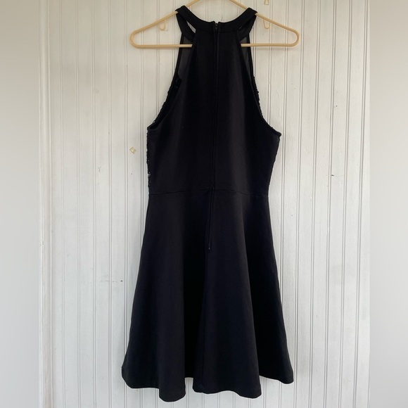 Francesca Blue Rain Black Wilamina Halter Dress Size Large, New with Tags NWT - Picture 3 of 10